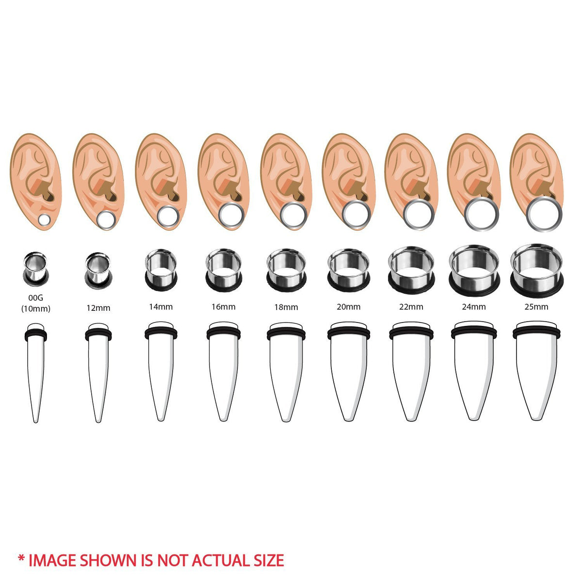 Ear store stretcher sizes