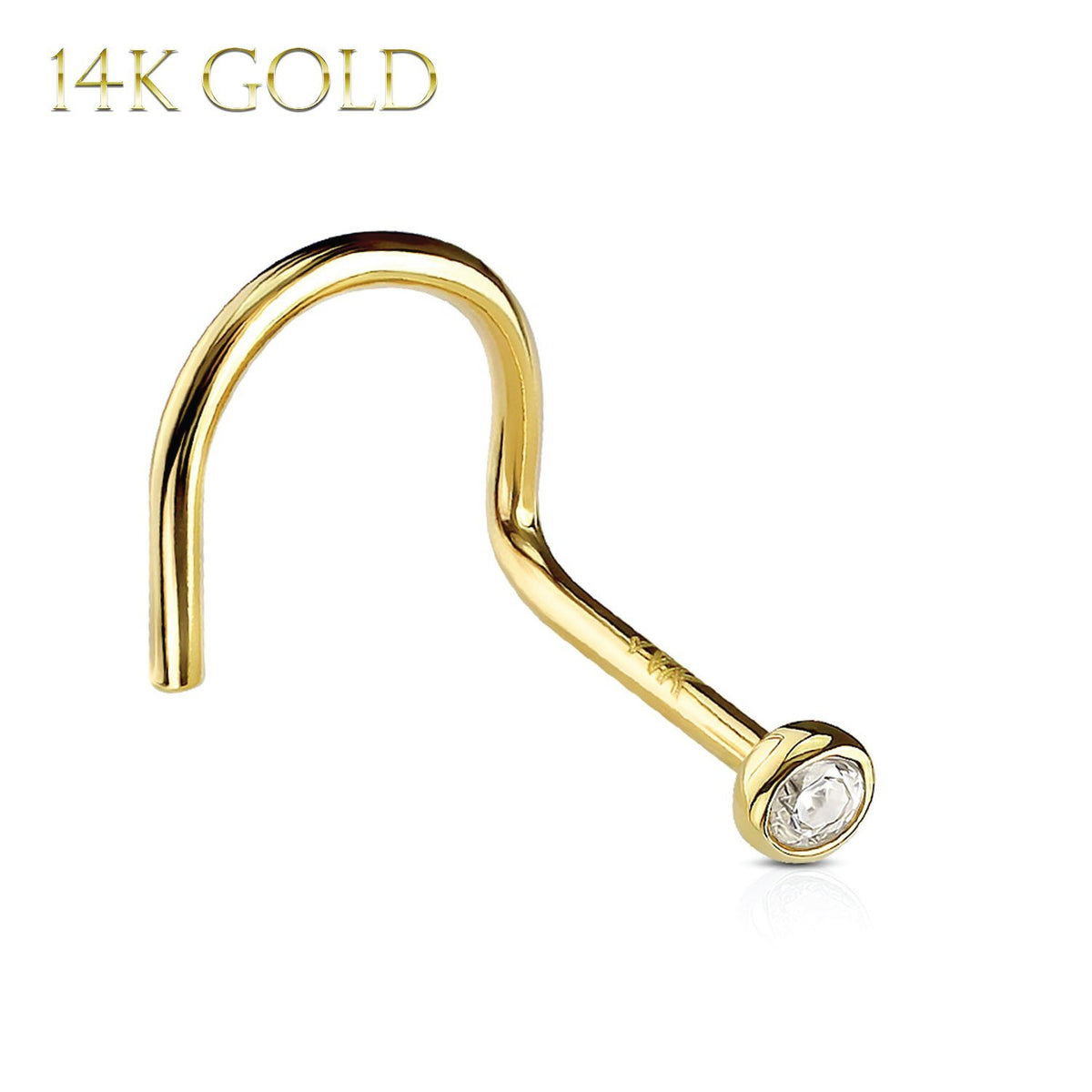 14k gold deals nose ring 20g