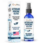 Piercing Aftercare Spray - Saline Cleaning Solution Nose Belly Ear Piercing Cleaner - Wound Wash Keloid Treatment Piercing Bump Removal - Sea Salt Aloe Rosemary - Mist 2 Fl Oz (60ml)