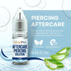 Piercing Aftercare Spray - Saline Cleaning Solution Nose Belly Ear Piercing Cleaner - Wound Wash Keloid Treatment Piercing Bump Removal - Sea Salt Aloe Rosemary - Drops 0.33 Fl Oz (10ml)