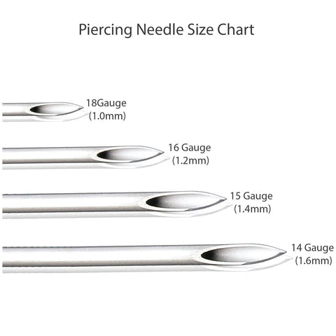 Hollow Piercing Needles, 20g, 18g, 16g, 14g, 12g, DIY Piercing