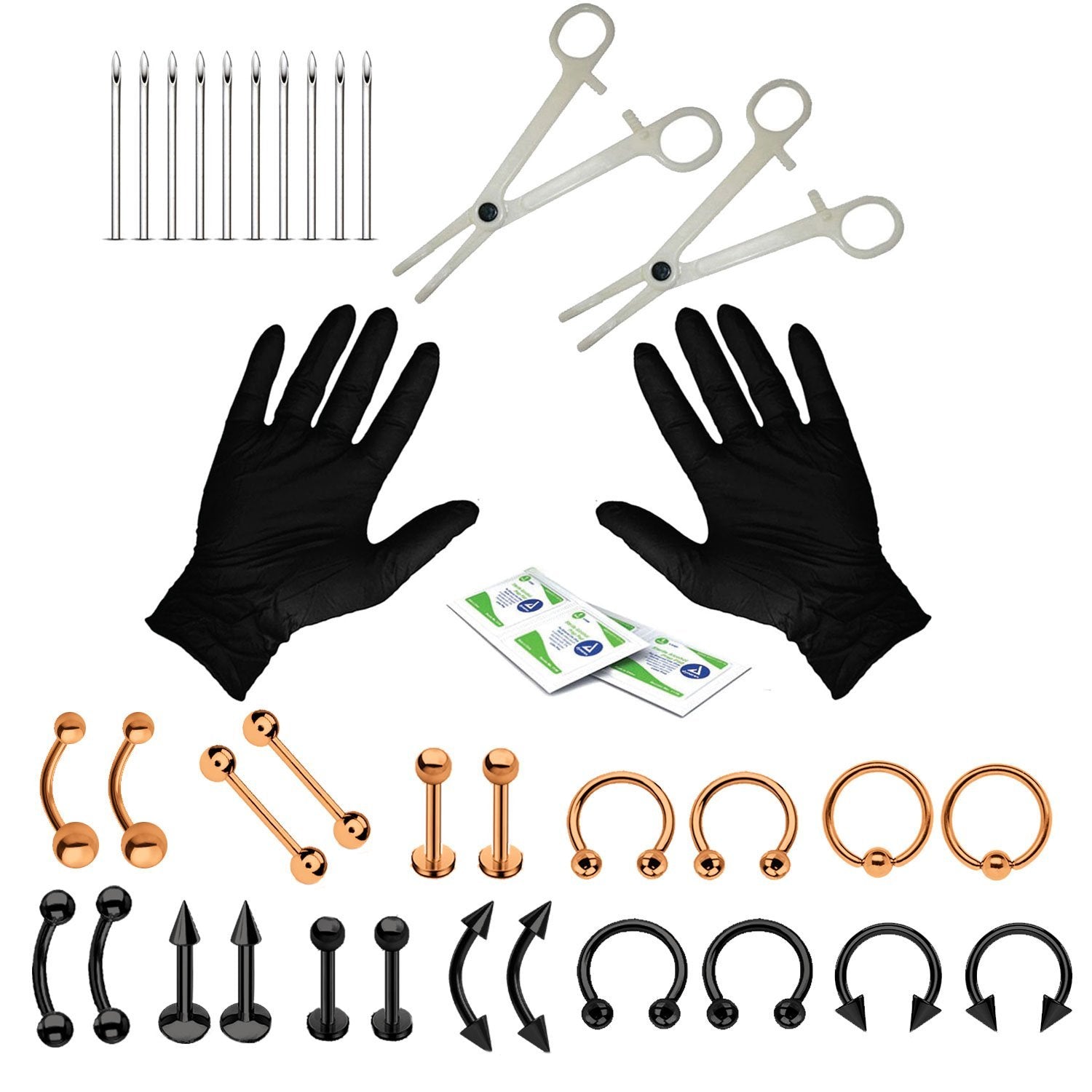 Dropship 21PCS Professional Piercing Kit Stainless Belly Button Rings  Septum Nose Lip Labret Eyebrow Cartilage Tragus Rings Body Piercing Tools  to Sell Online at a Lower Price