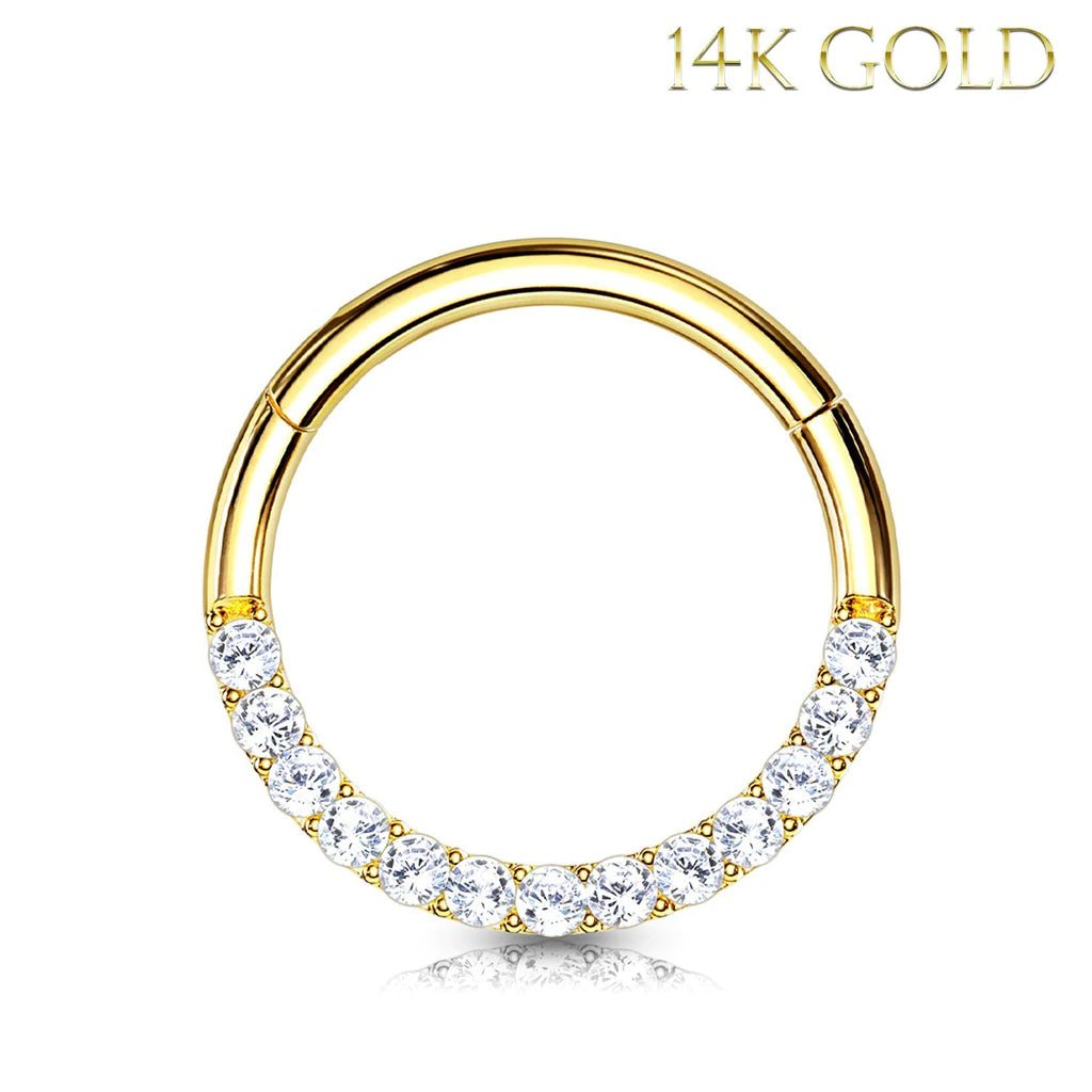 Nose Ring 14k Gold Hoop Nose Hoop 18g Septum Ring Crown Ring -  Hong  Kong